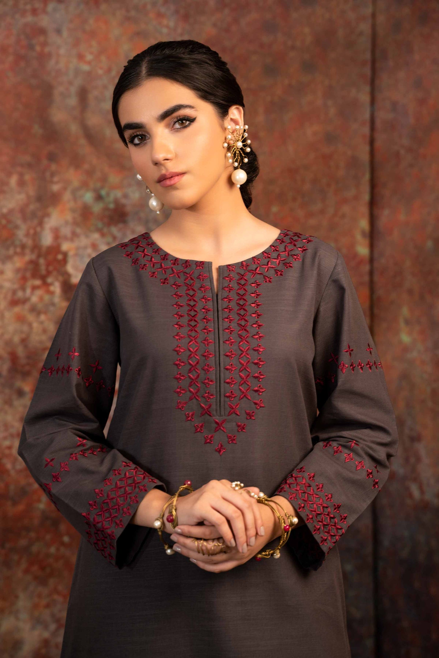 Nishat Linen - 2 Piece - Embroidered Suit - PW23-42