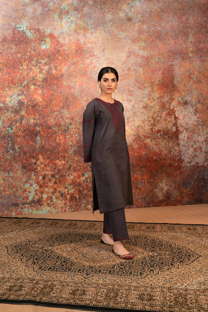 Nishat Linen - 2 Piece - Embroidered Suit - PW23-42