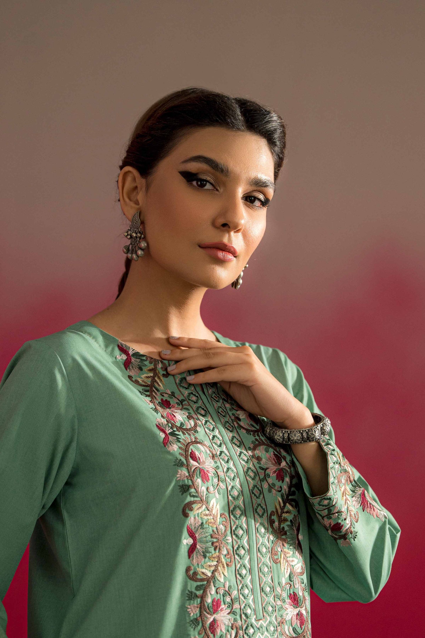 Nishat Linen - 2 Piece - Embroidered Suit - PW23-45