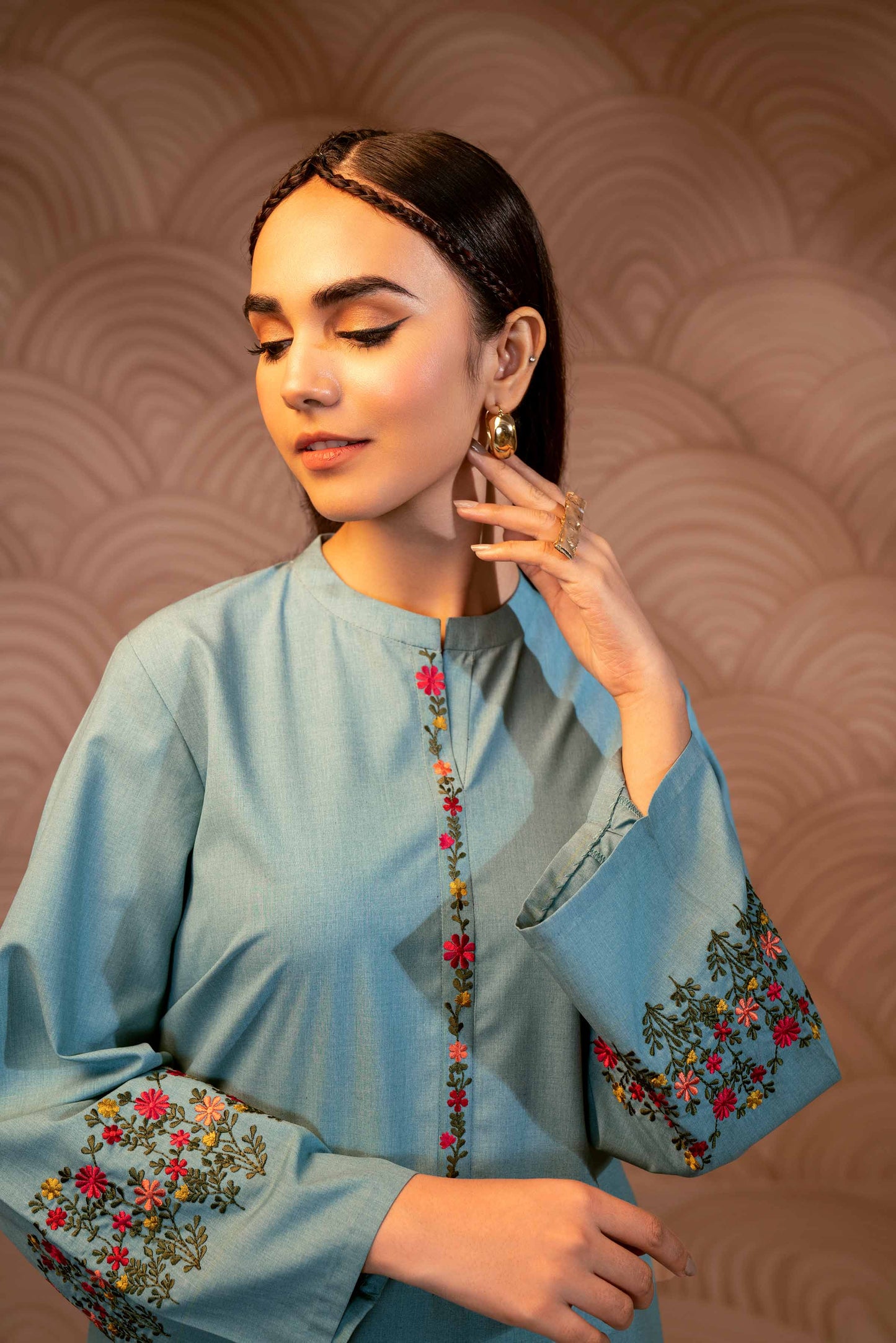 Nishat Linen - 2 Piece - Embroidered Suit - PW23-46