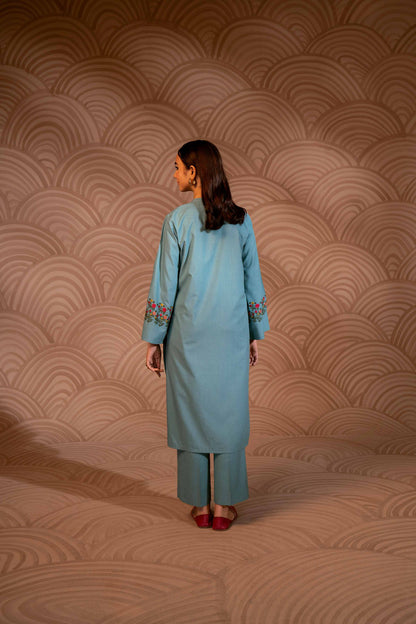 Nishat Linen - 2 Piece - Embroidered Suit - PW23-46