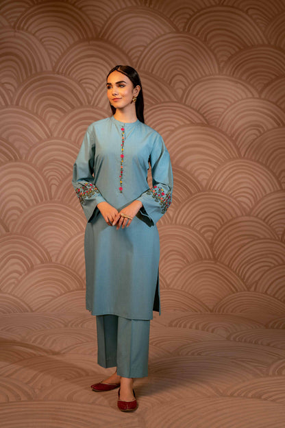 Nishat Linen - 2 Piece - Embroidered Suit - PW23-46