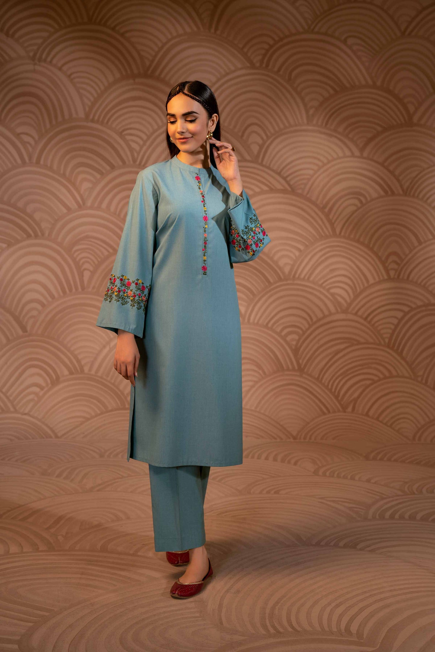 Nishat Linen - 2 Piece - Embroidered Suit - PW23-46