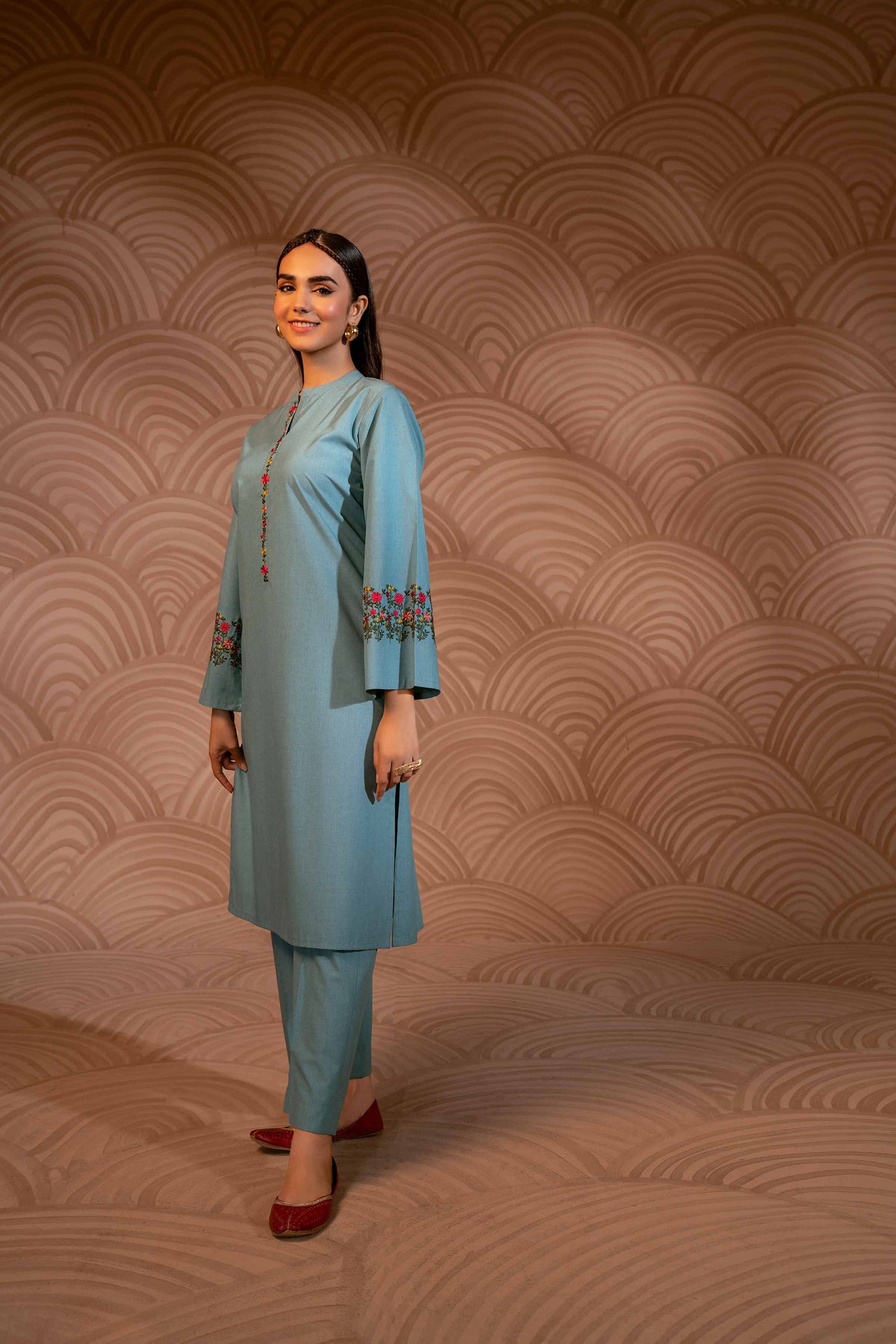 Nishat Linen - 2 Piece - Embroidered Suit - PW23-46