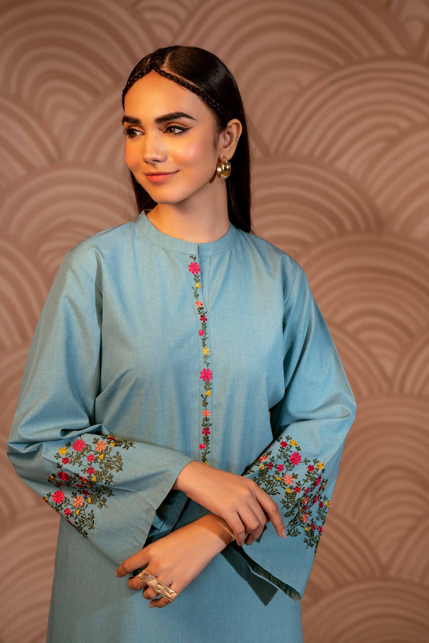 Nishat Linen - 2 Piece - Embroidered Suit - PW23-46