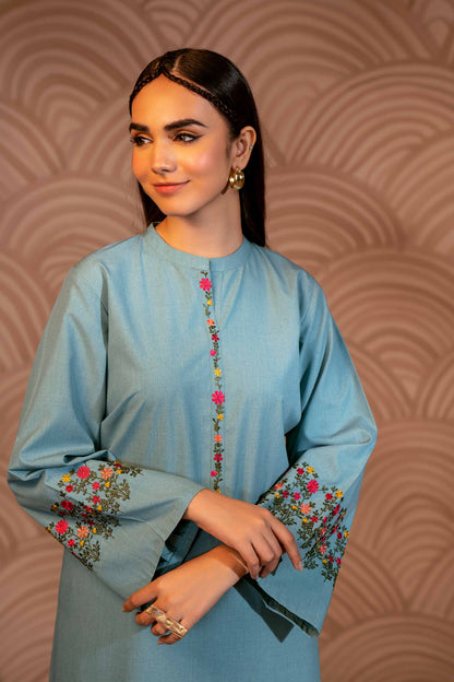 Nishat Linen - 2 Piece - Embroidered Suit - PW23-46