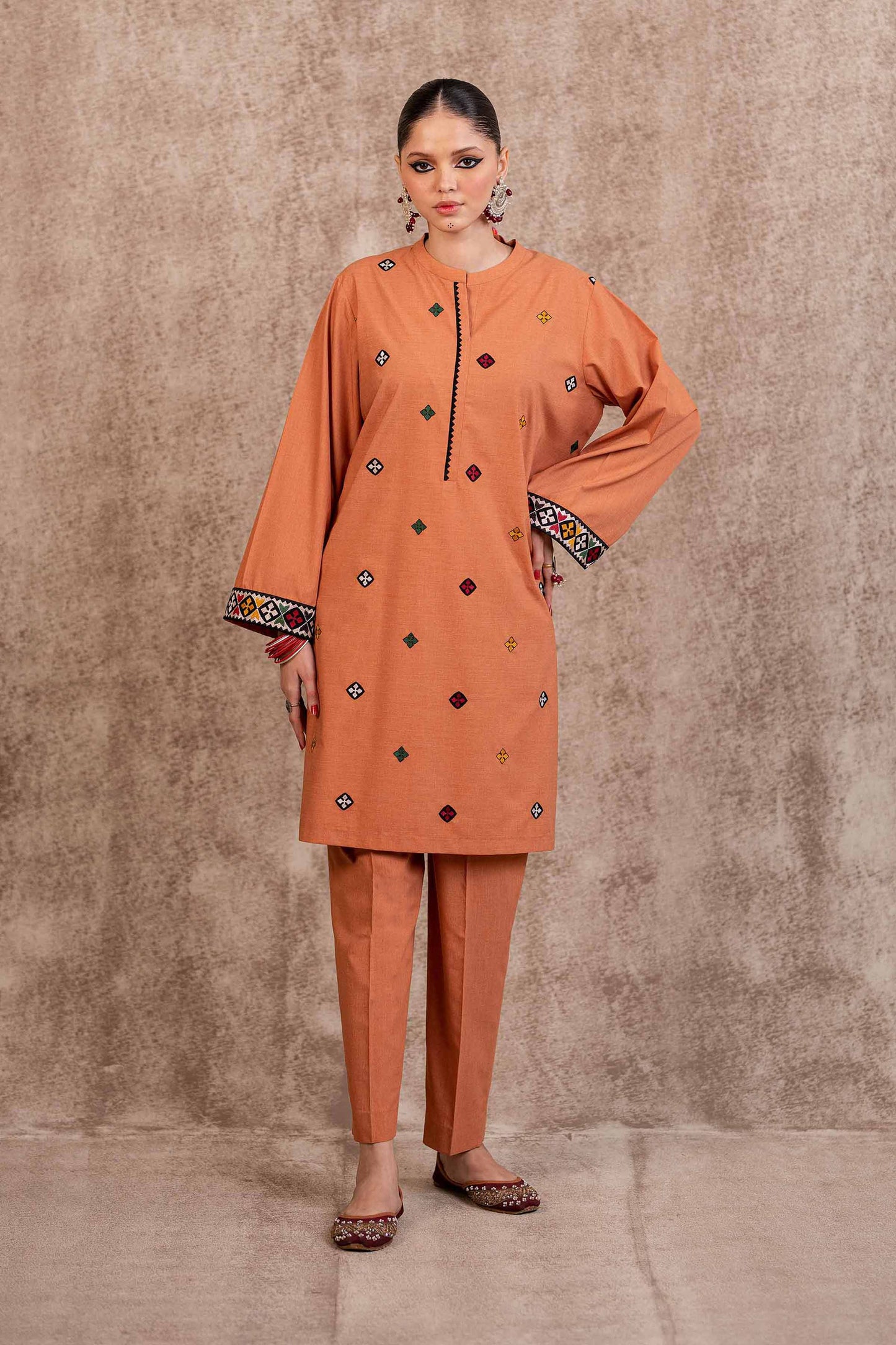 Nishat Linen - 2 Piece - Embroidered Suit - PW23-48
