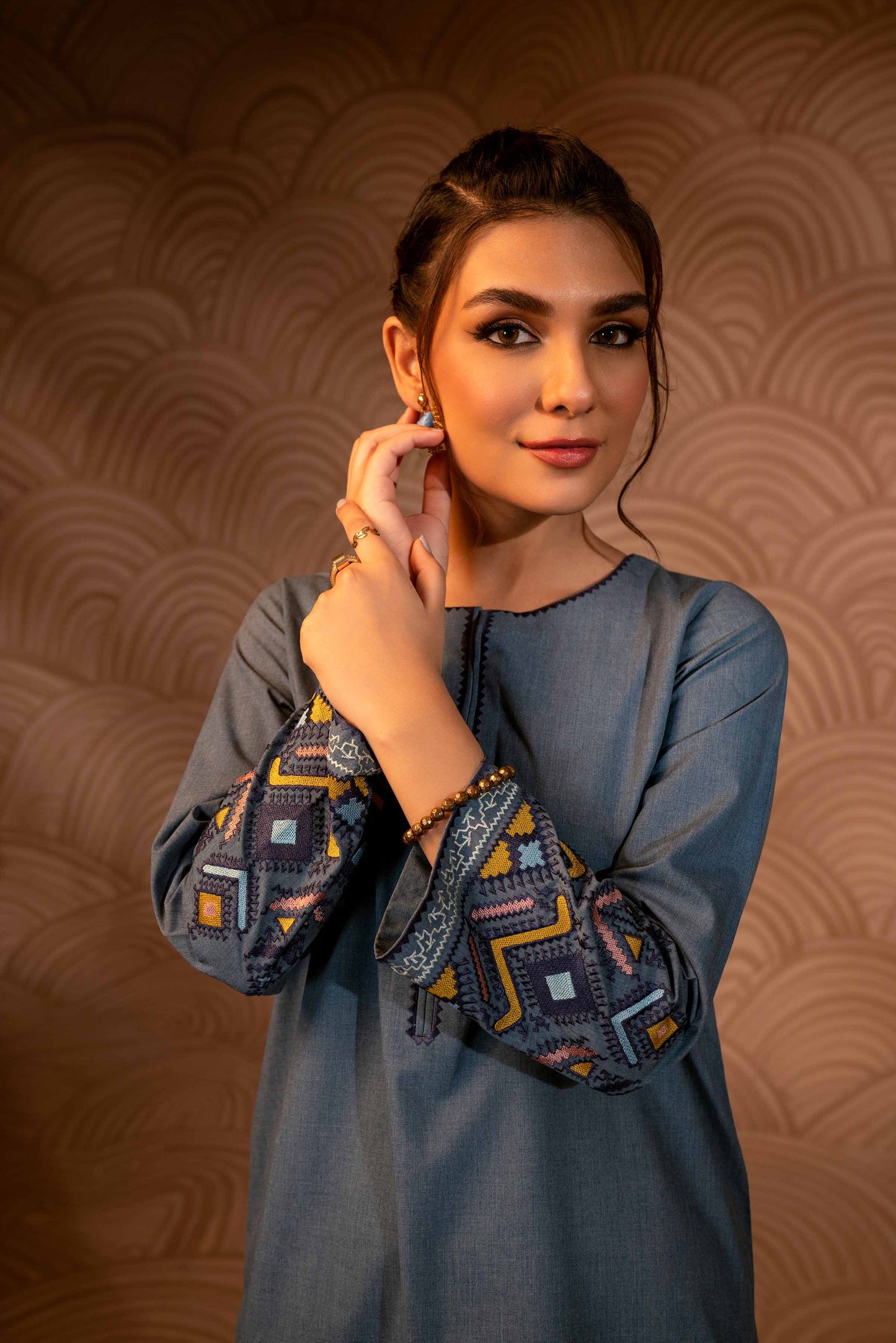 Nishat Linen - 2 Piece - Embroidered Suit - PW23-49