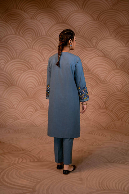 Nishat Linen - 2 Piece - Embroidered Suit - PW23-49