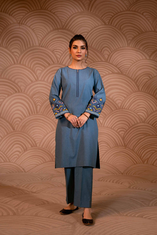 Nishat Linen - 2 Piece - Embroidered Suit - PW23-49
