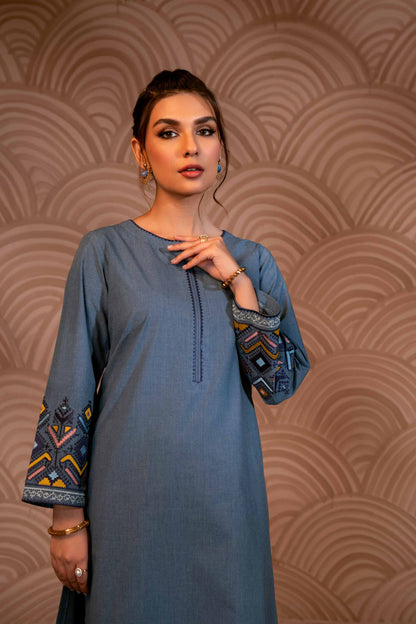 Nishat Linen - 2 Piece - Embroidered Suit - PW23-49