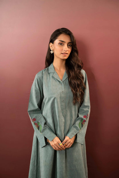 Nishat Linen - Embroidered Shirt - PW23-50