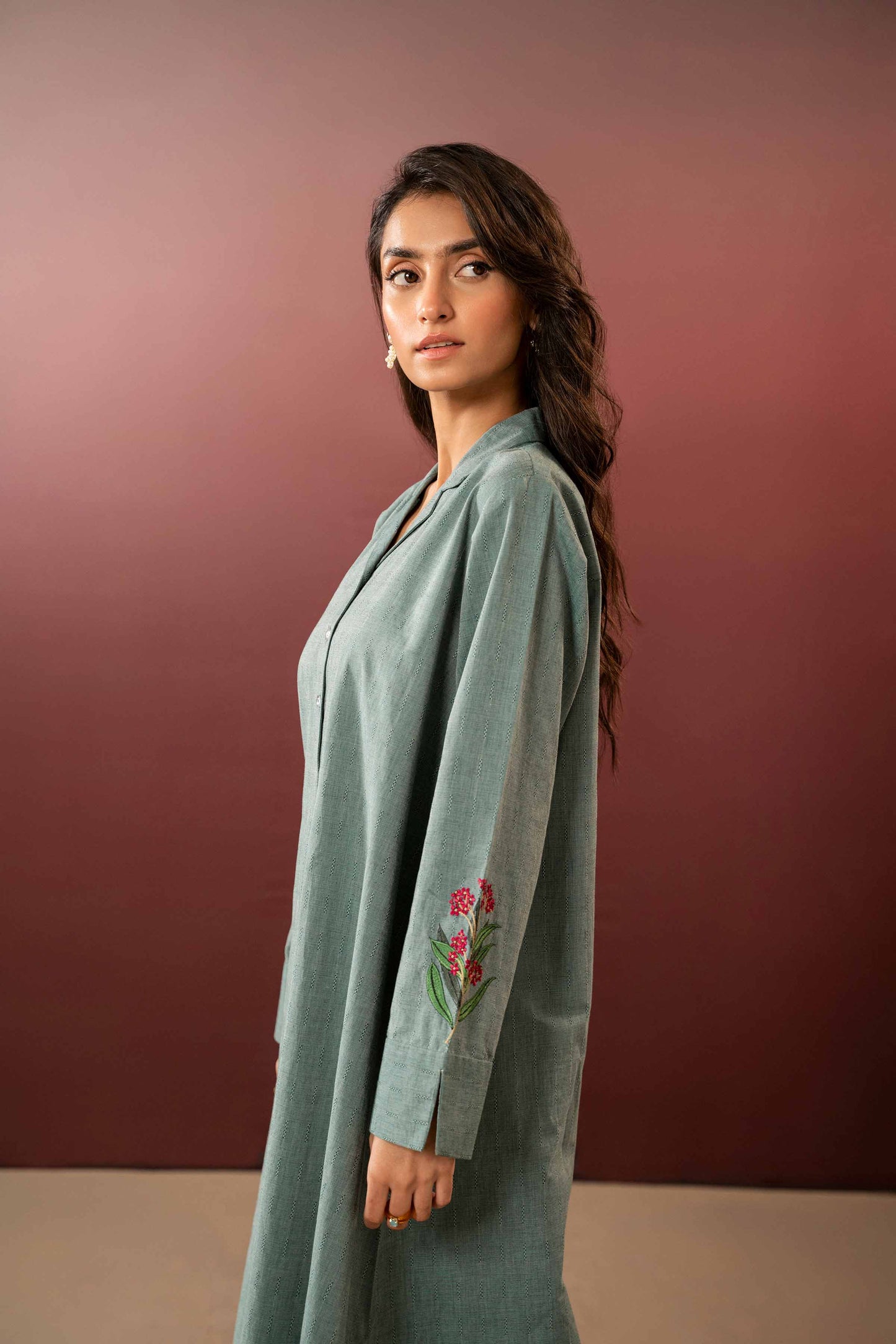 Nishat Linen - Embroidered Shirt - PW23-50