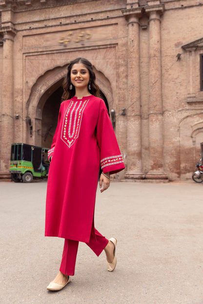 Nishat Linen - 2 Piece - Embroidered Suit - PW23-53