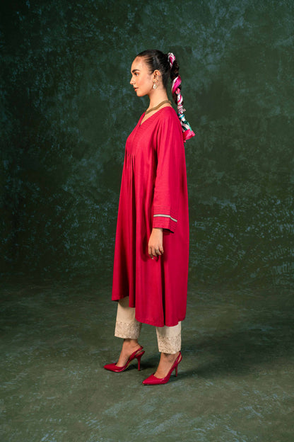Nishat Linen - Embroidered Shirt - PW23-56