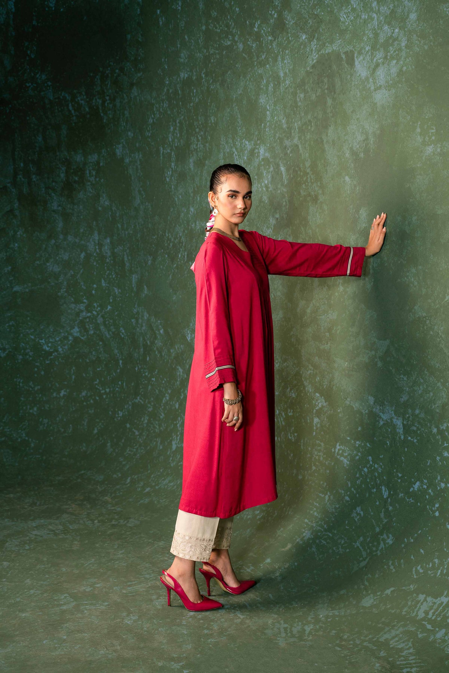 Nishat Linen - Embroidered Shirt - PW23-56