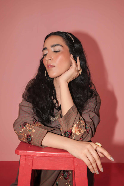 Nishat Linen - Embroidered Shirt - PW23-62