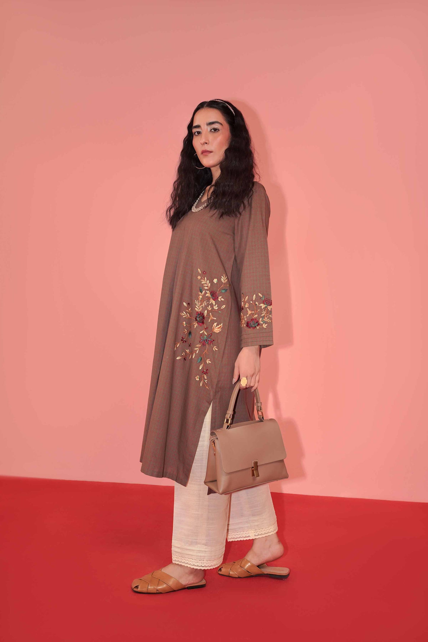 Nishat Linen - Embroidered Shirt - PW23-62