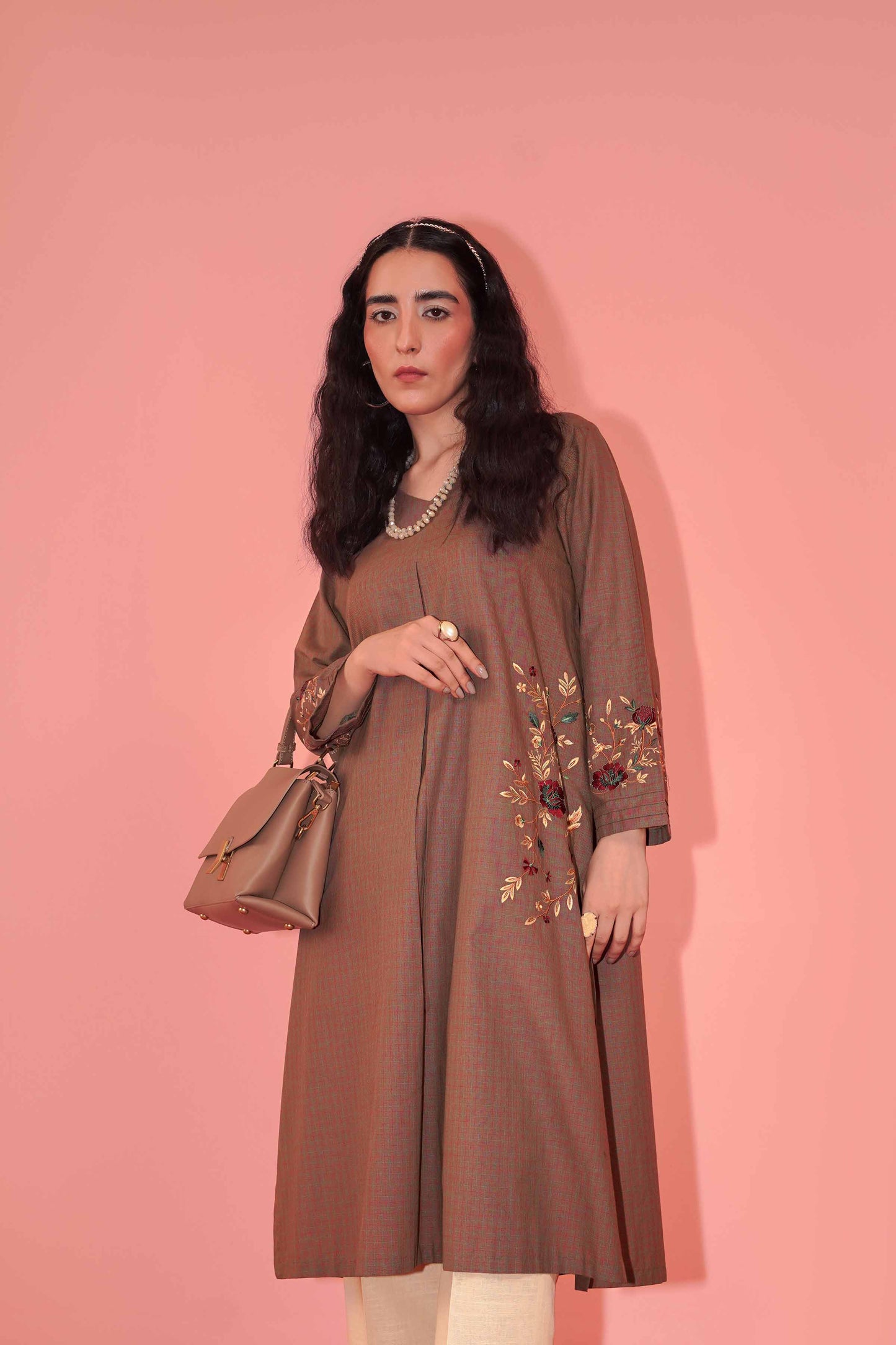 Nishat Linen - Embroidered Shirt - PW23-62