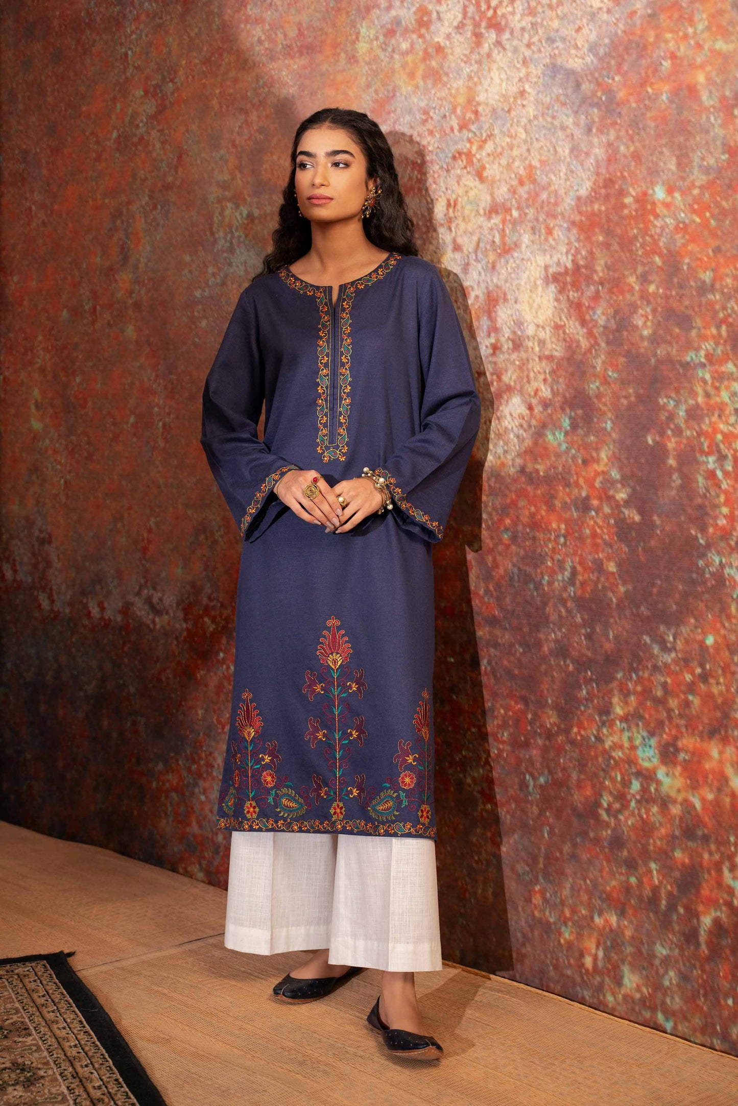 Nishat Linen - Embroidered Shirt - PW23-63