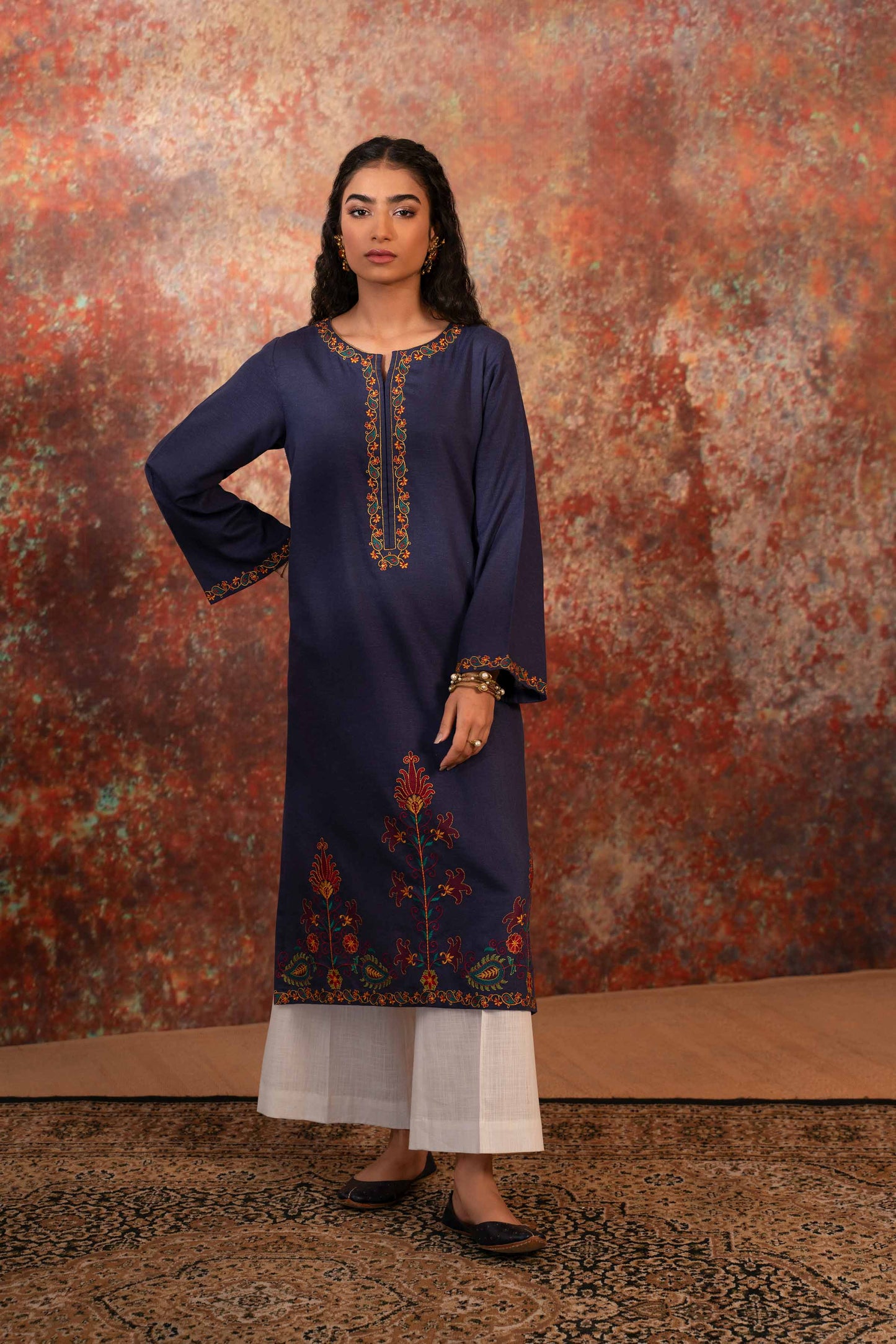 Nishat Linen - Embroidered Shirt - PW23-63