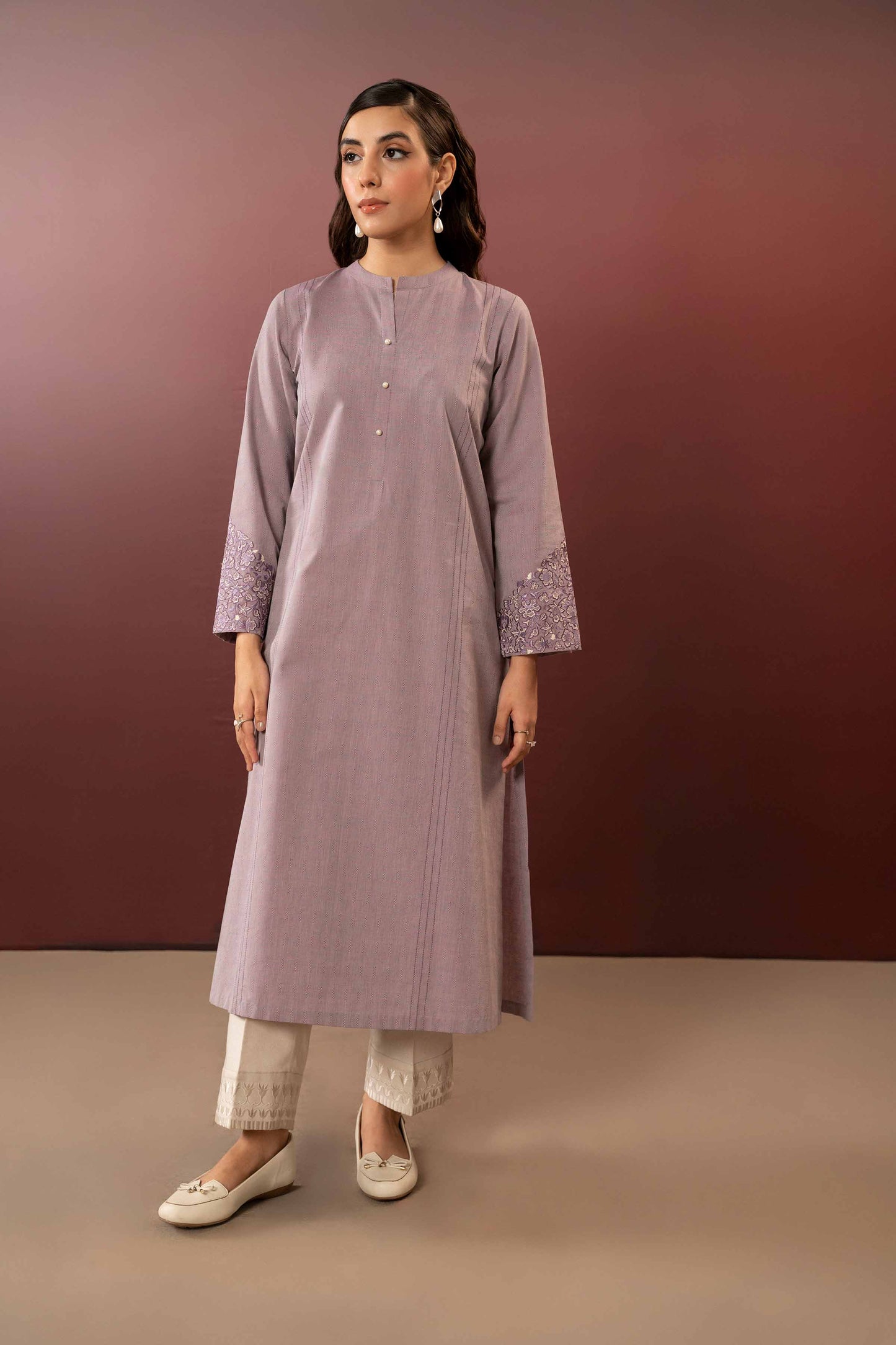 Nishat Linen - Embroidered Shirt - PW23-66