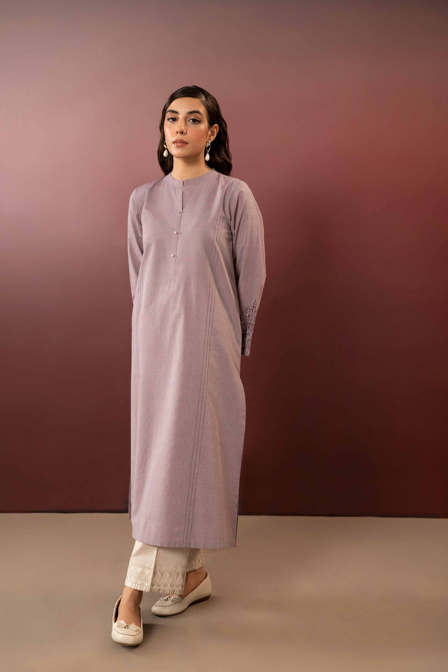 Nishat Linen - Embroidered Shirt - PW23-66