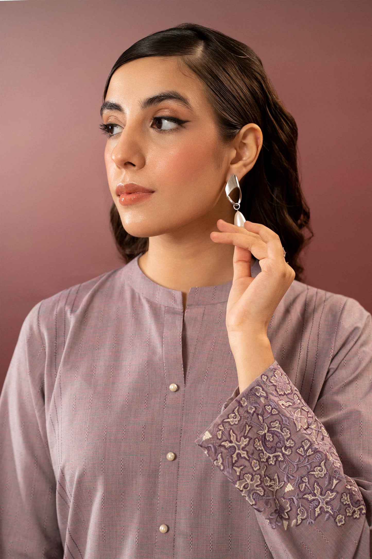 Nishat Linen - Embroidered Shirt - PW23-66