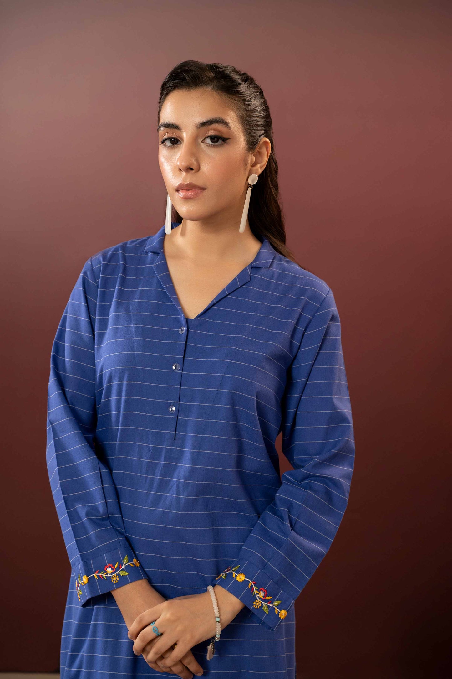 Nishat Linen - Embroidered Shirt - PW23-68