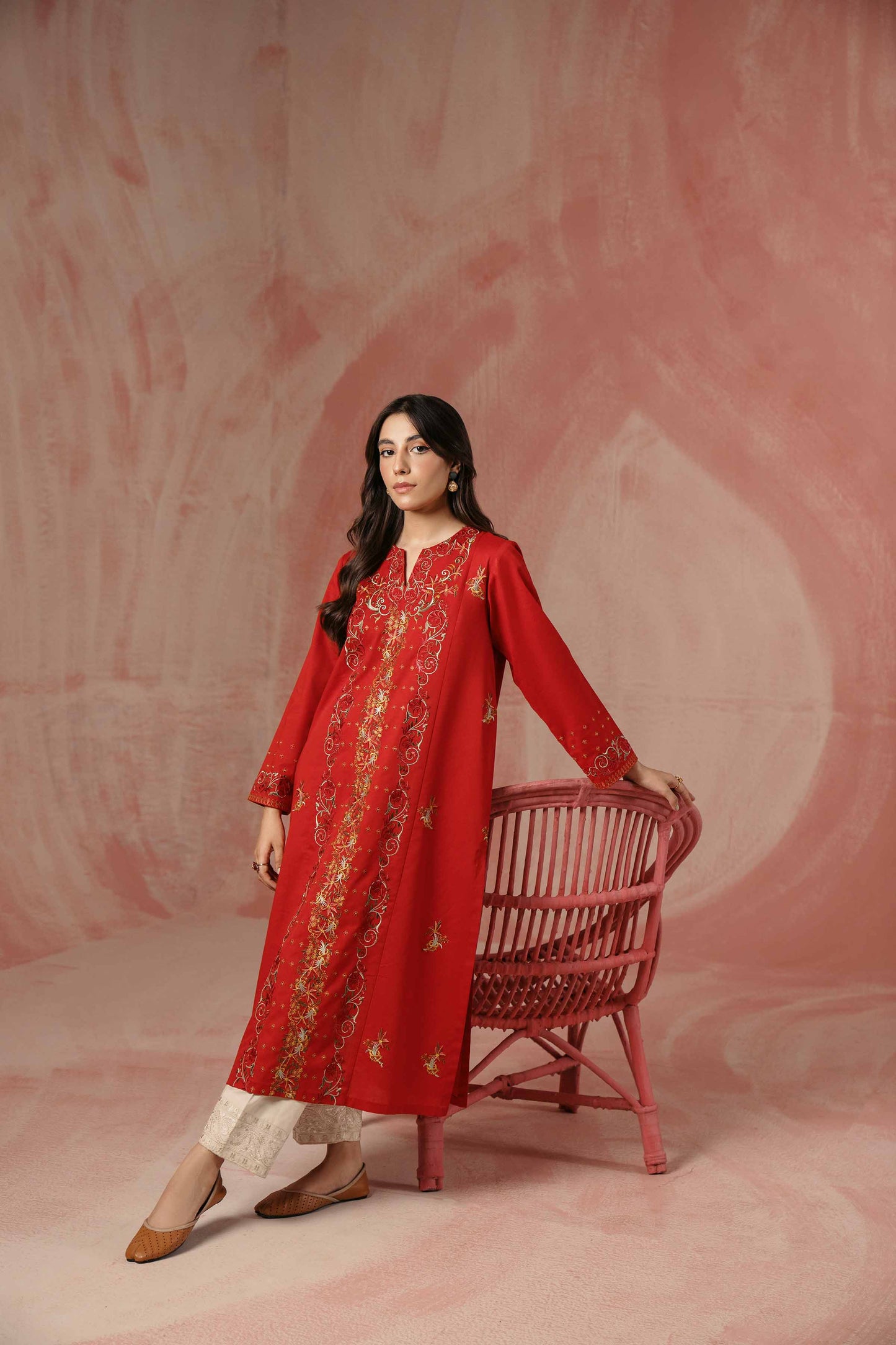 Nishat Linen - Embroidered Shirt - PW23-75