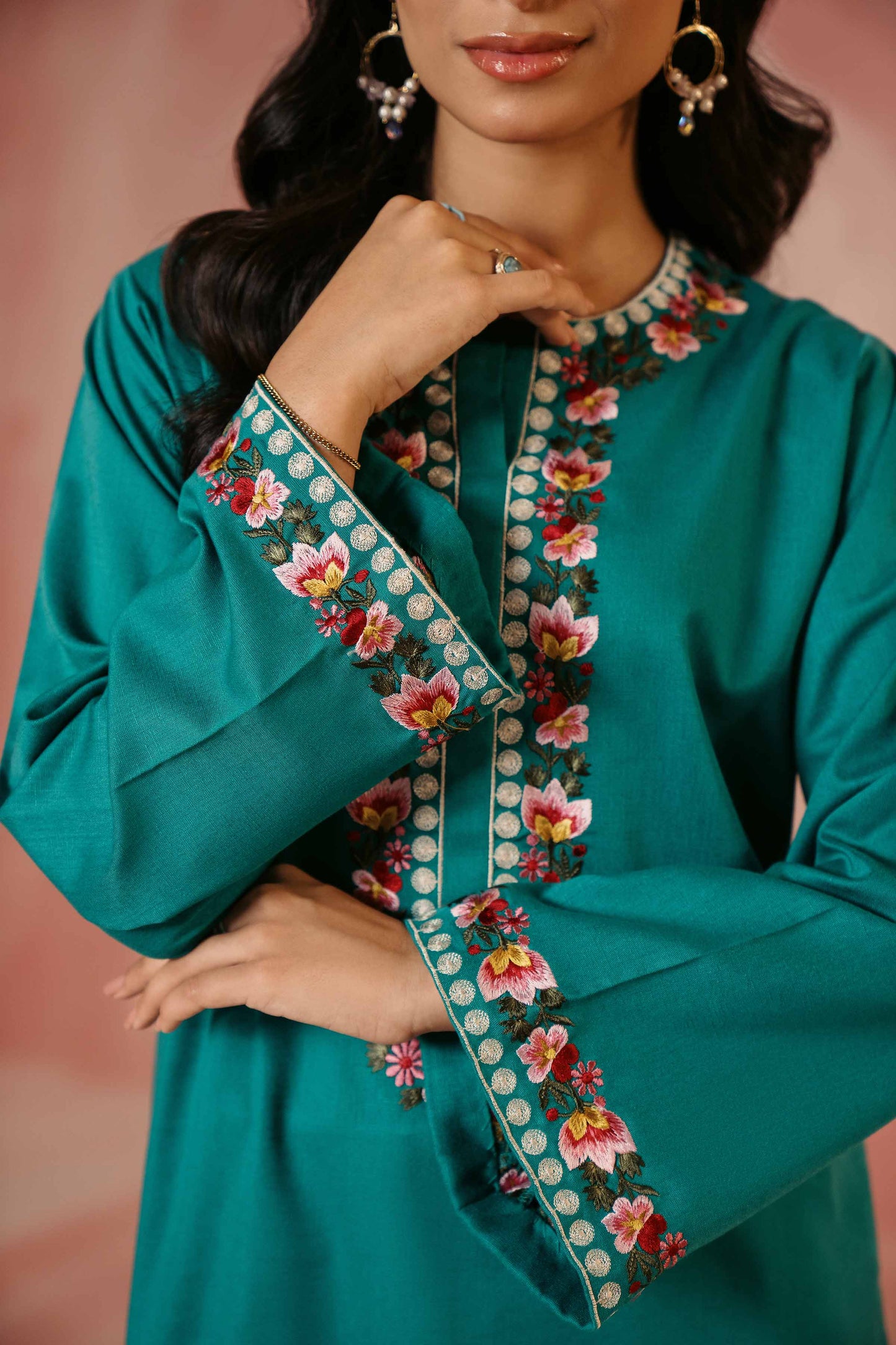 Nishat Linen - Embroidered Shirt - PW23-78