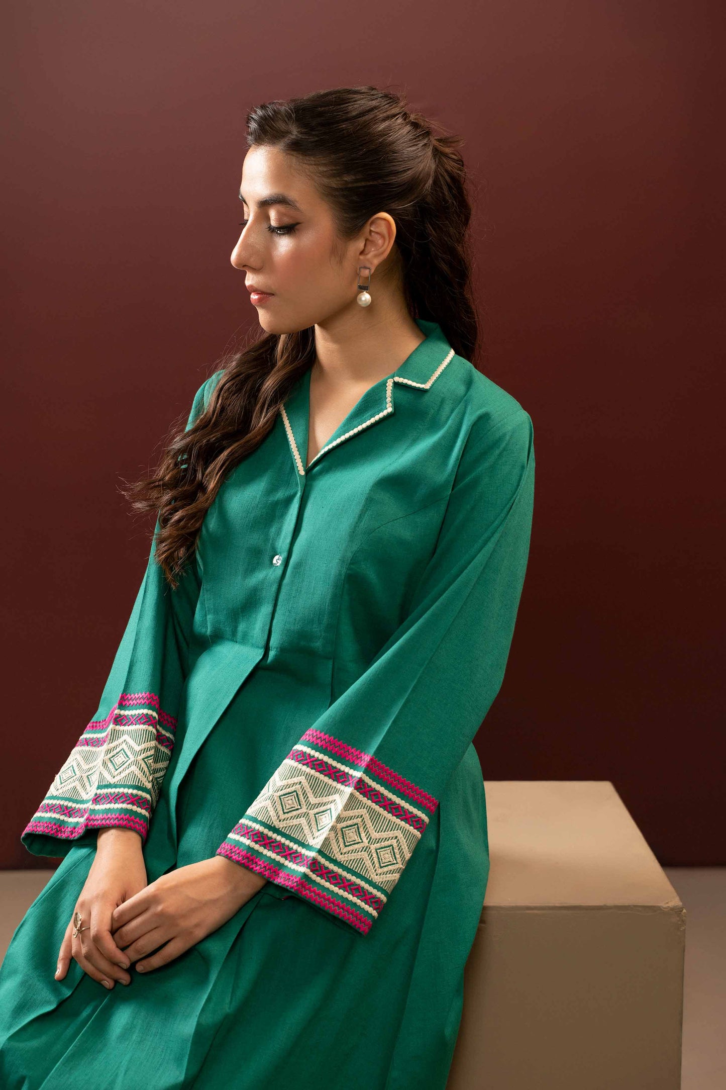Nishat Linen - 2 Piece - Embroidered Suit - PW23-83