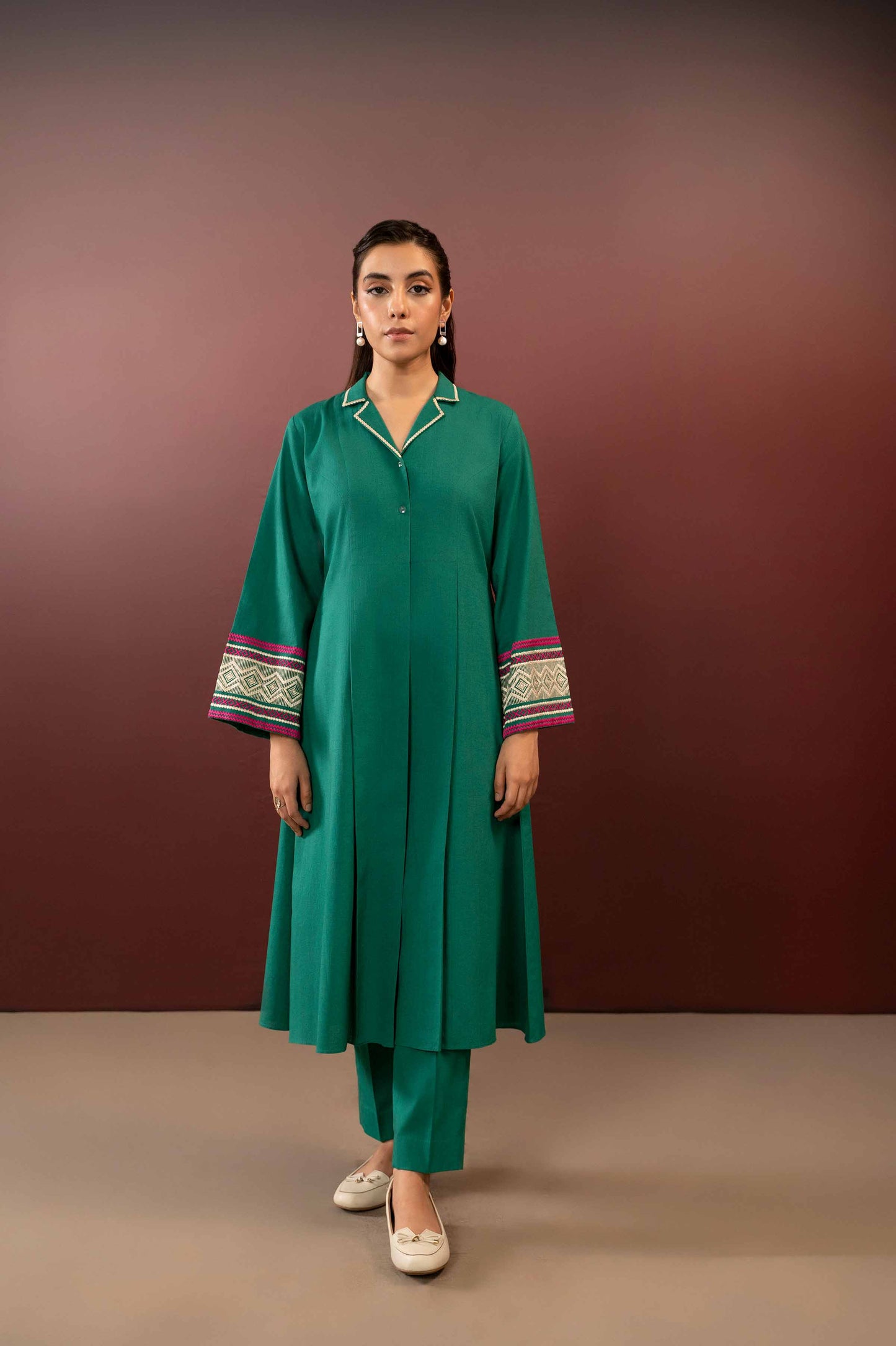 Nishat Linen - 2 Piece - Embroidered Suit - PW23-83