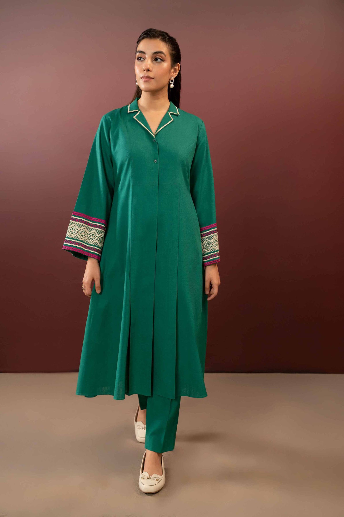 Nishat Linen - 2 Piece - Embroidered Suit - PW23-83