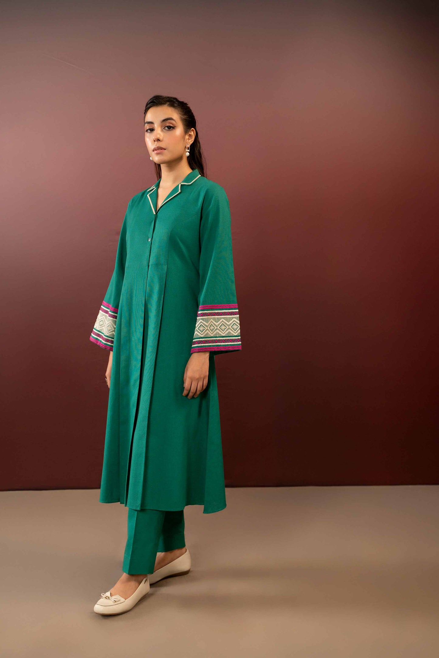 Nishat Linen - 2 Piece - Embroidered Suit - PW23-83