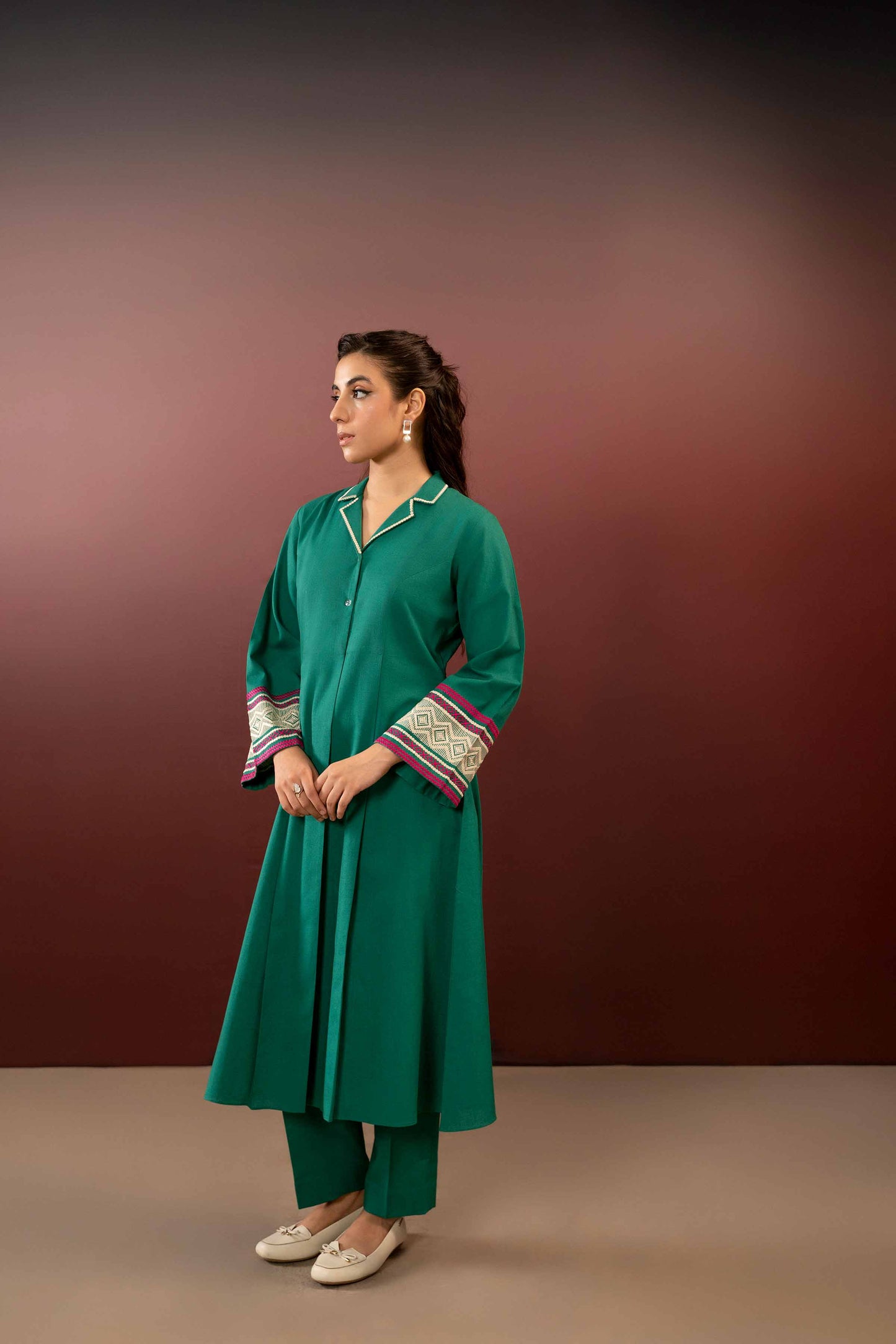 Nishat Linen - 2 Piece - Embroidered Suit - PW23-83