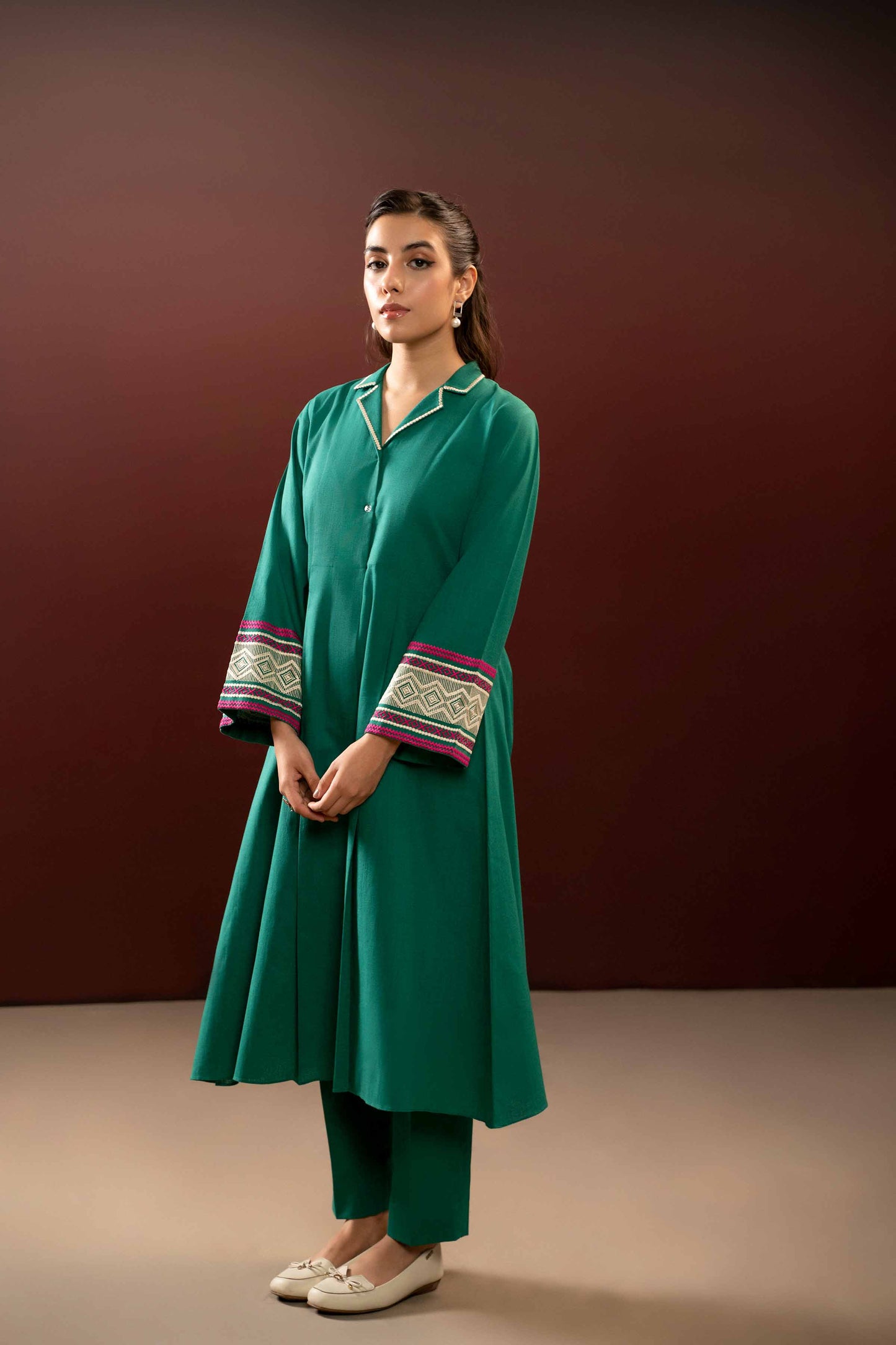 Nishat Linen - 2 Piece - Embroidered Suit - PW23-83