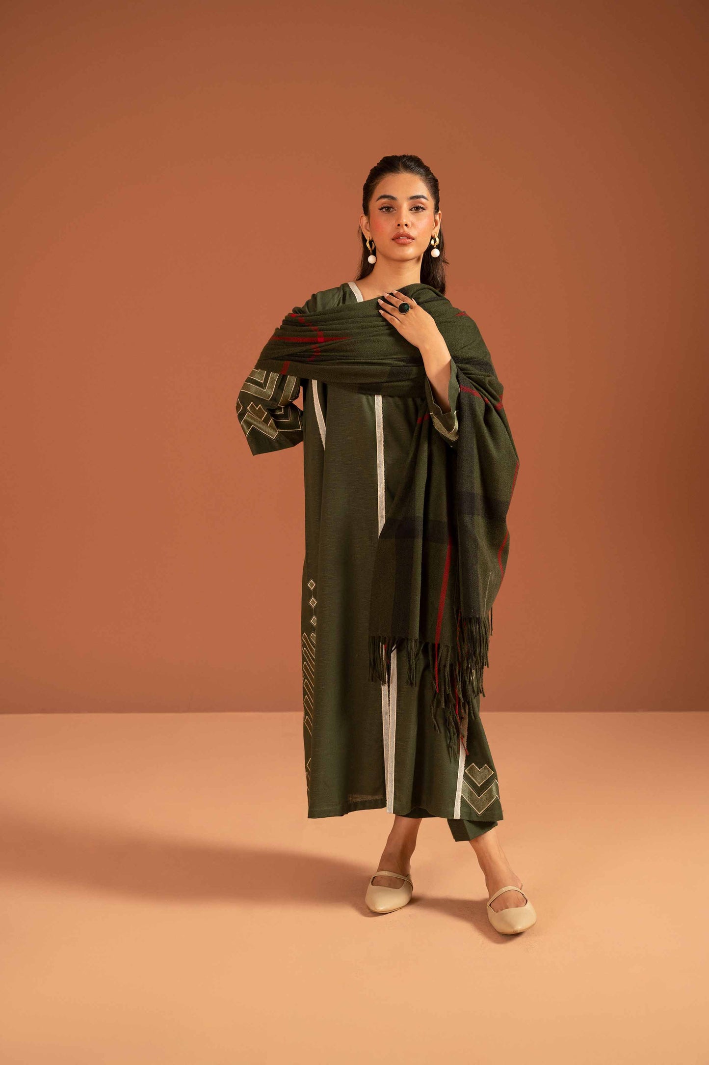 Nishat Linen - 3 Piece - Embroidered Suit - PW23-96