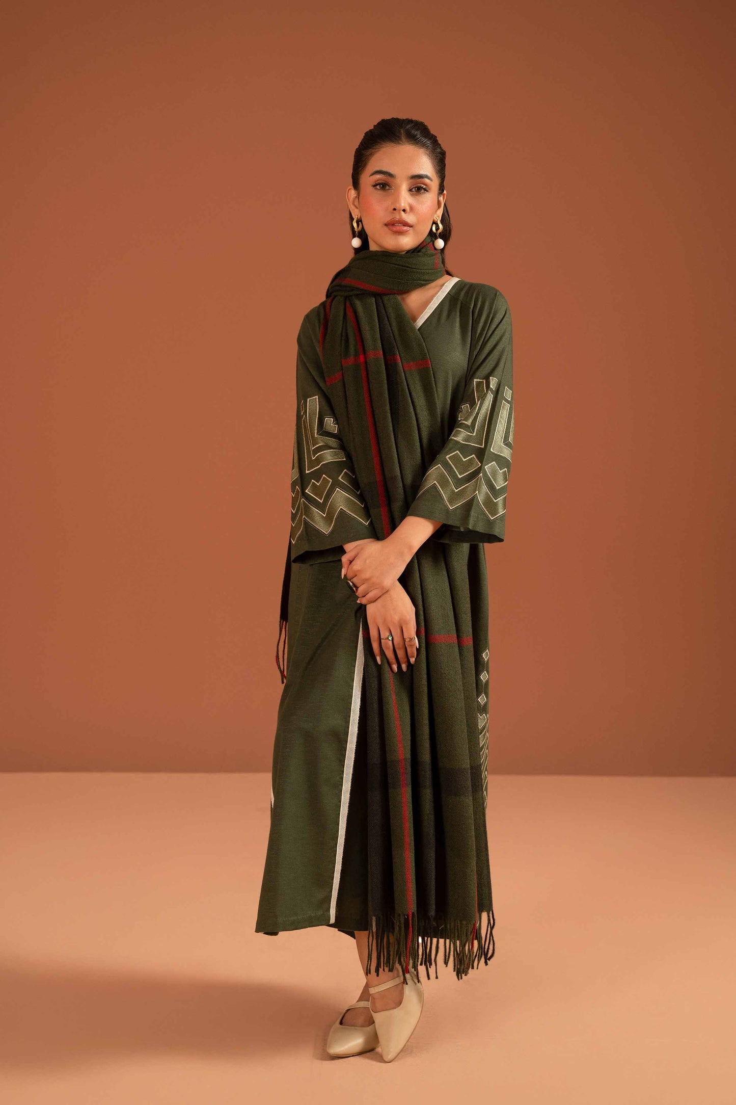 Nishat Linen - 3 Piece - Embroidered Suit - PW23-96