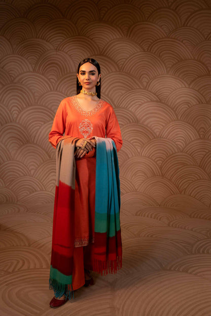 Nishat Linen - 3 Piece - Embroidered Suit - PW23-97