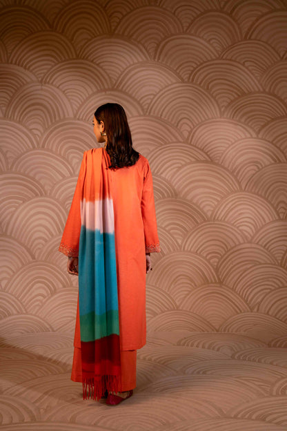 Nishat Linen - 3 Piece - Embroidered Suit - PW23-97