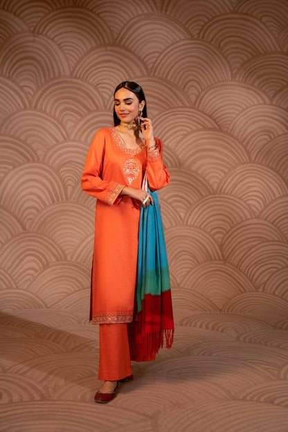 Nishat Linen - 3 Piece - Embroidered Suit - PW23-97