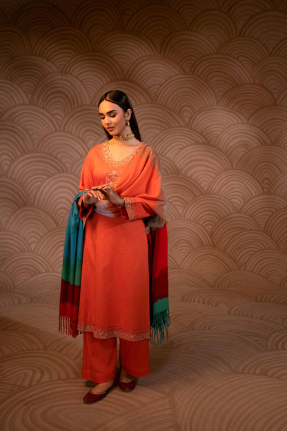 Nishat Linen - 3 Piece - Embroidered Suit - PW23-97