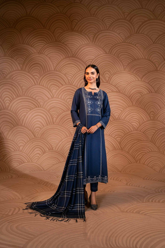 Nishat Linen - 3 Piece - Embroidered Suit - PW23-98
