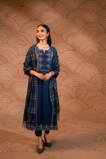 Nishat Linen - 3 Piece - Embroidered Suit - PW23-98