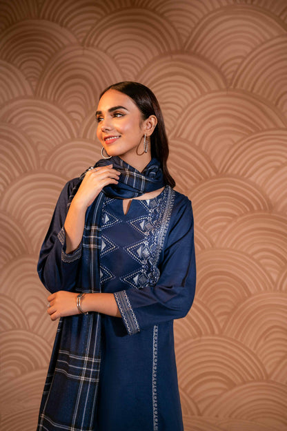 Nishat Linen - 3 Piece - Embroidered Suit - PW23-98
