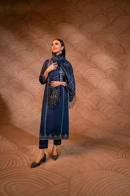 Nishat Linen - 3 Piece - Embroidered Suit - PW23-98