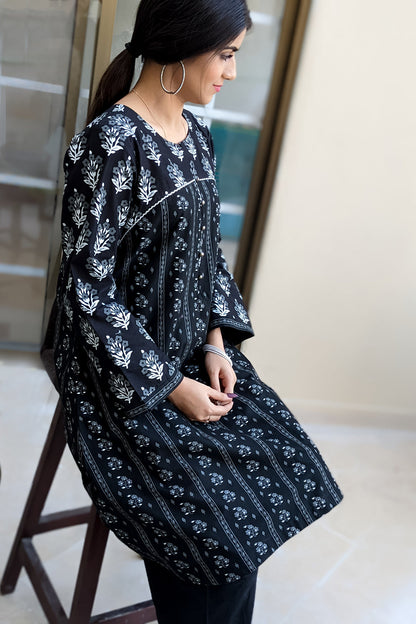 Eraj Hussain - Black Lily - Stitched