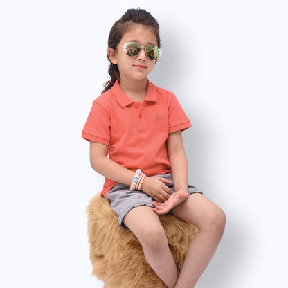 Cuddle & Cradle - Polo Shirt Embroidered (Peach)
