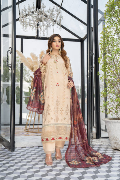 3PC Luxury Lawn (Queen 05)